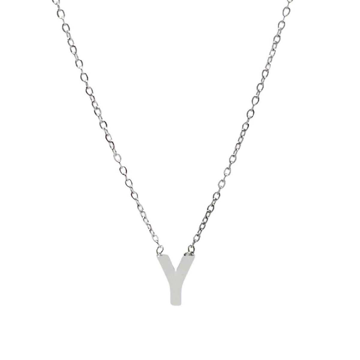 Collana con iniziale del nome in acciaio inossidabile anallergico regolabile