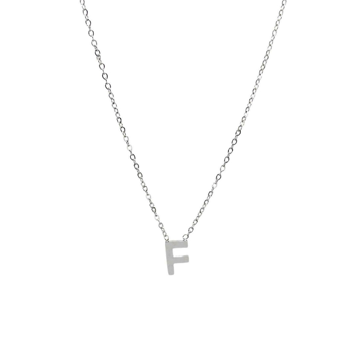 Collana con iniziale del nome in acciaio inossidabile anallergico regolabile
