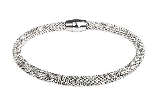 Bracciale semirigido in argento 925‰  chiusura megnetica